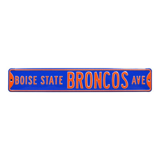 Boise State Broncos Steel Street Sign-BOISE STATE BRONCOS AVE Blue