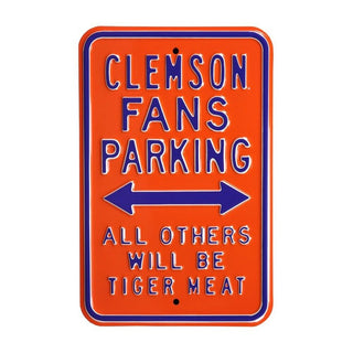 Clemson Tigers Steel Parking Sign-Tiger Meat