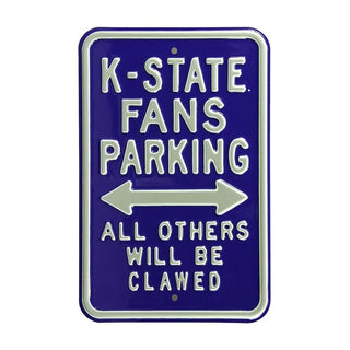 Kansas State Wildcats Steel Parking Sign-All Others Clawed