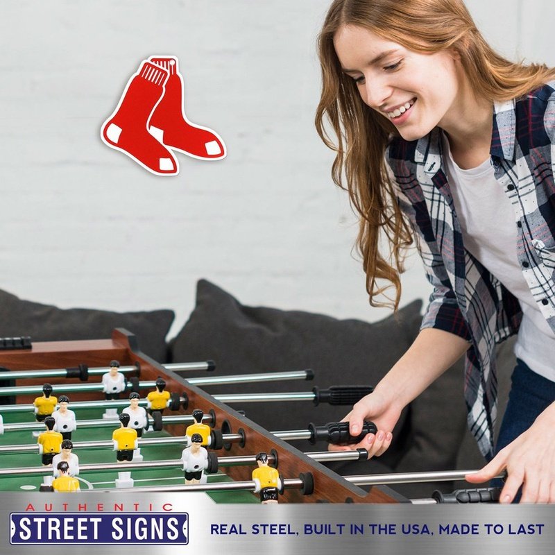 Boston Red Sox Laser Cut Steel Logo Spirit Size- Stockings