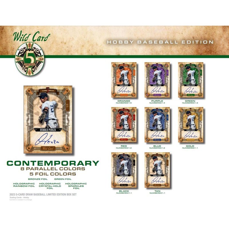 2023 Wild Card 5-Card Draw Baseball Hobby Deck Box