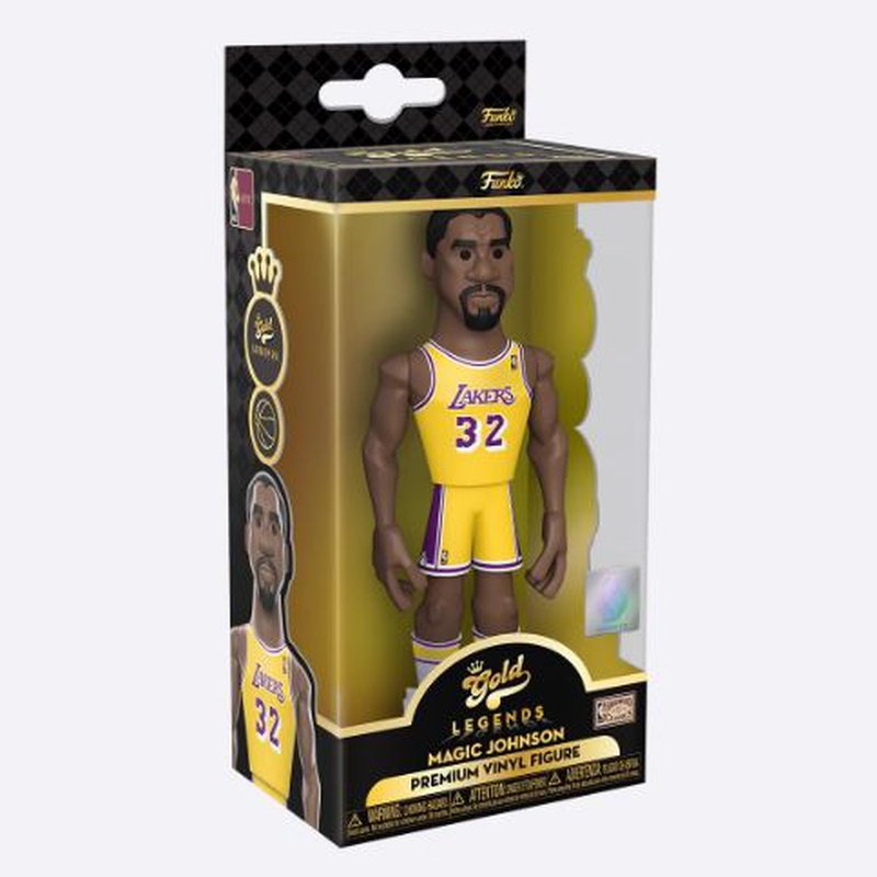 Funko Gold Magic Johnson Lakers Gold Jersey CARDIACS Sports Memorabilia