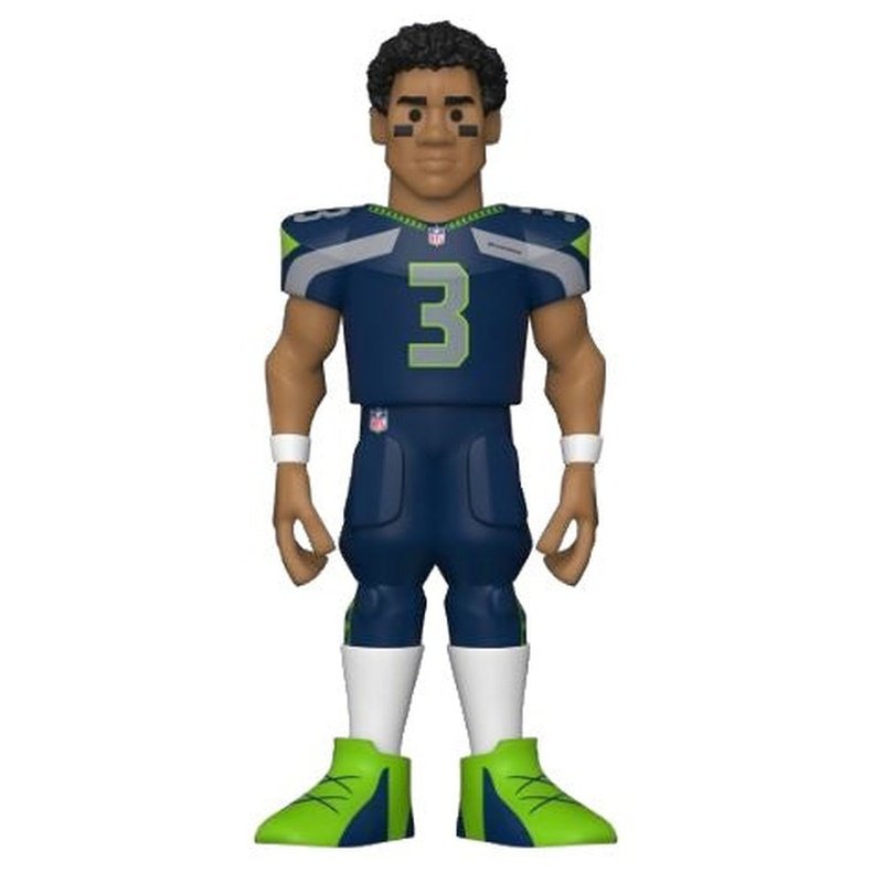 Funko Gold Figure Russell Wilson Seahawks Blue Jersey