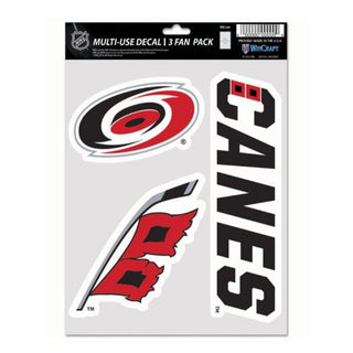 Decal: Carolina Hurricanes 3pc